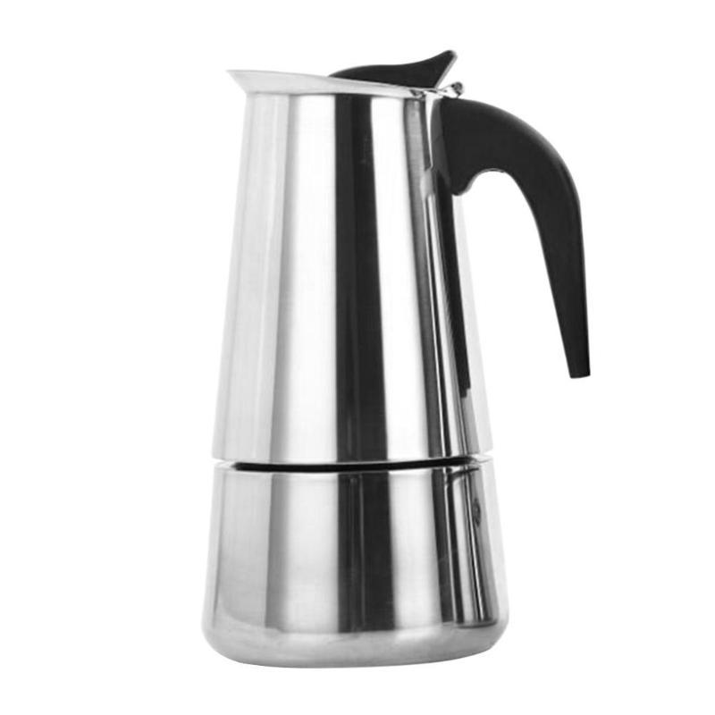 12 Cup Stovetop Espresso Maker Matte Stainless Steel Moka Pot Italian and Cuban Mocha Coffee Maker, Compatible with Gas, Electric, Ceramic, and Induction stovetops(20 fl oz/600 ml)