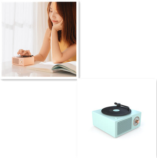 Portable retro phonograph Bluetooth speaker