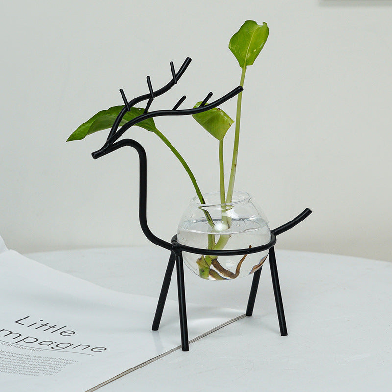 Office Desk Living Room Succulent Green Dill Water Plant Vase Decoration