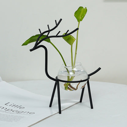 Office Desk Living Room Succulent Green Dill Water Plant Vase Decoration