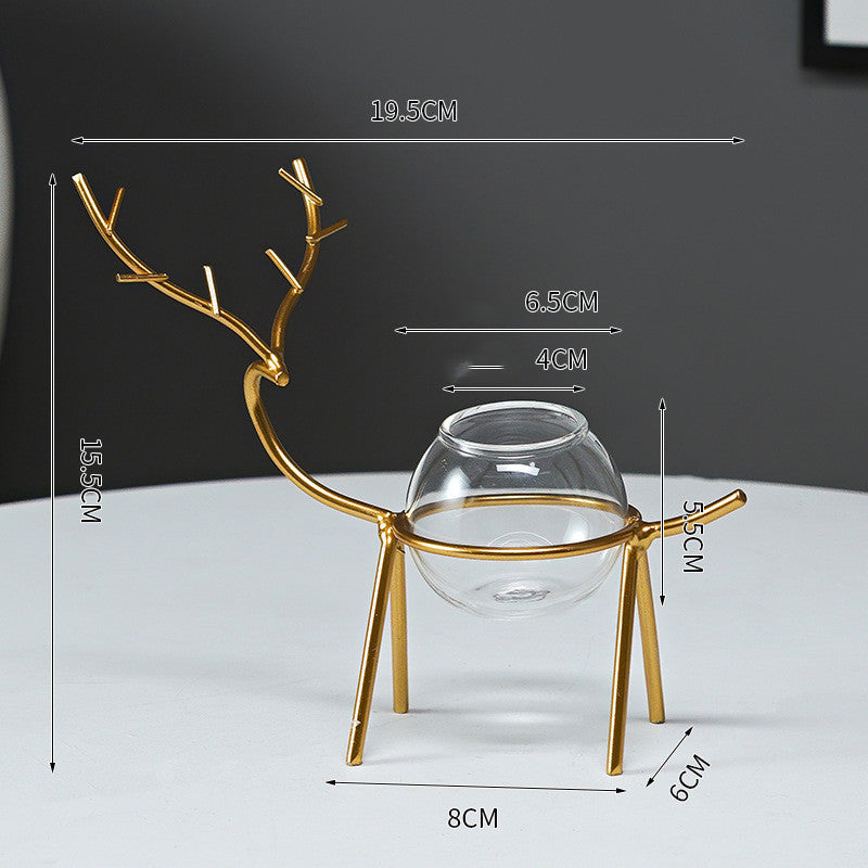 Office Desk Living Room Succulent Green Dill Water Plant Vase Decoration