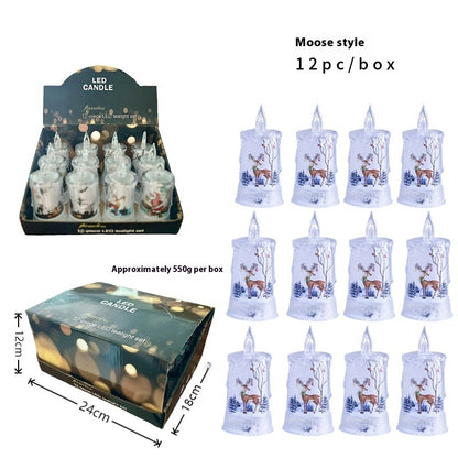 Christmas Decorations Candle Light Scene Layout