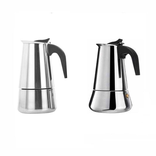 12 Cup Stovetop Espresso Maker Matte Stainless Steel Moka Pot Italian and Cuban Mocha Coffee Maker, Compatible with Gas, Electric, Ceramic, and Induction stovetops(20 fl oz/600 ml)