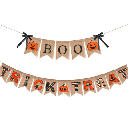 Burlap Banner for Halloween Decoration